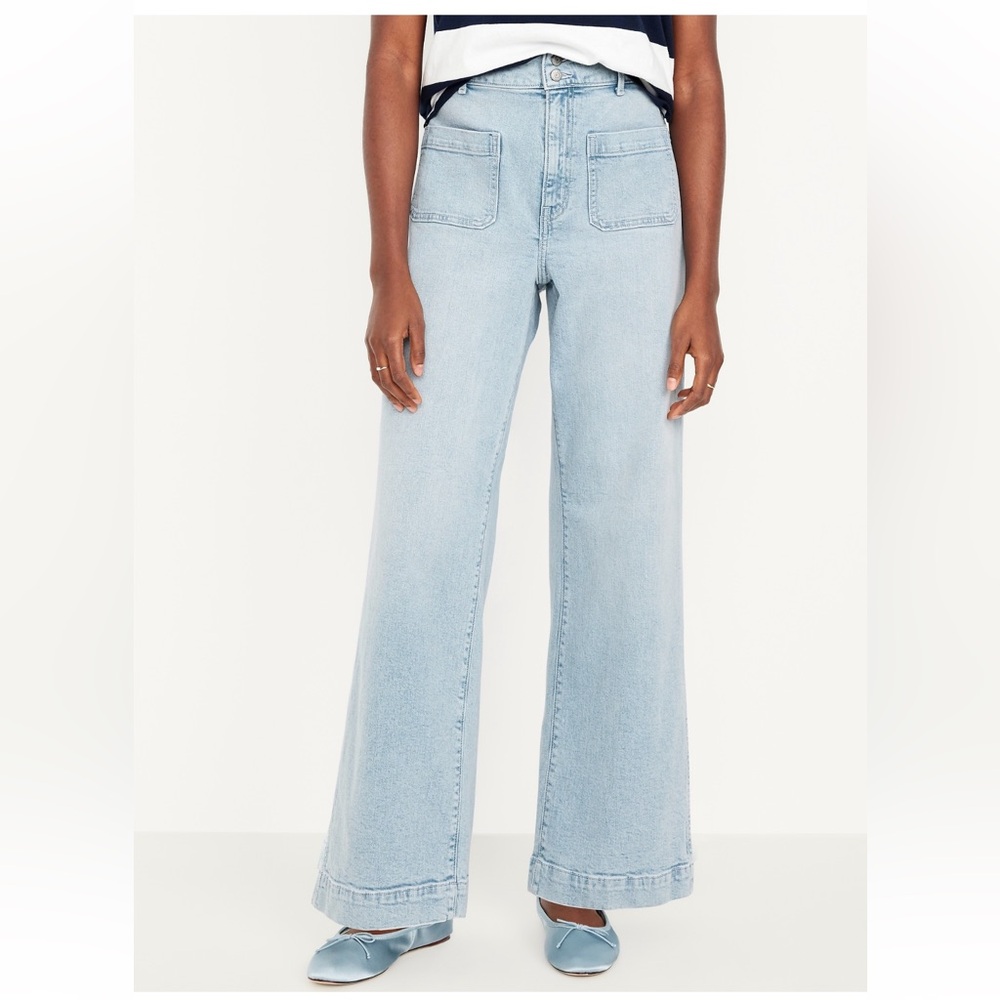 Old Navy Extra High Rise Wide Leg Mariner Jeans